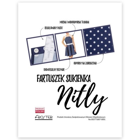 Nitly Dot Fartuszek Sukienka fartuch damski POLSKI Nitly Dot Fartuszek Sukienka fartuch damski POLSKI