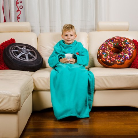Kocyk Szlafrok Miętowy dla dziecka koc z rękawami Kocyk Szlafrok Miętowy dla dziecka koc z rękawami