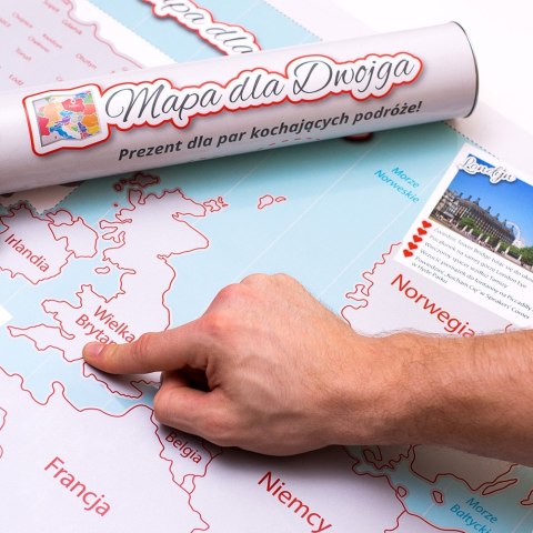 Mapa Zdrapka dla Dwojga prezent na Walentynki ŚLUB Mapa Zdrapka dla Dwojga prezent na Walentynki ŚLUB