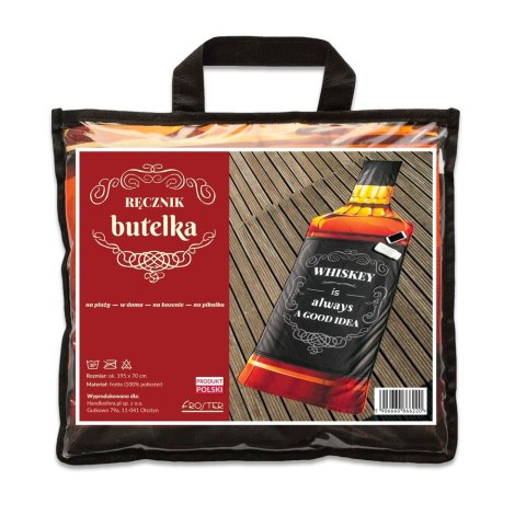 Ręcznik Butelka whisky prezent dla mężczyzny niego Ręcznik Butelka whisky prezent dla mężczyzny niego