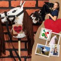 Skippi Hobby Horse A4 w brązowe łaty - koń na kiju - kantar wodze zestawie Skippi Hobby Horse A4 w brązowe łaty - koń na kiju - kantar wodze zestawie