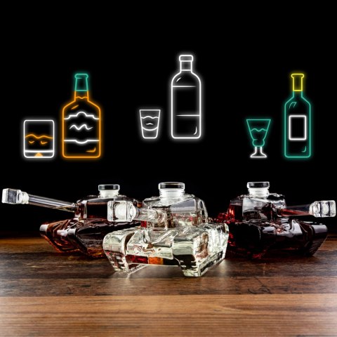 Czołg szklana karafka do whisky dla niego faceta Czołg szklana karafka do whisky dla niego faceta