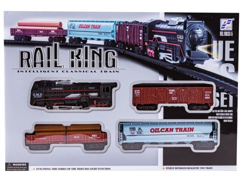 Kolejka rail king Parowóz + 3 Wagony Kolejka rail king Parowóz + 3 Wagony