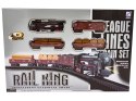Realistyczna Kolejka Rail King - Parowóz + 3 Wagony Realistyczna Kolejka Rail King - Parowóz + 3 Wagony