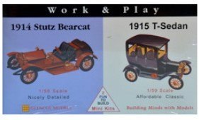 Model plastikowy - Samochody Work & Play - 1915 Ford T-Sedan / 1914 Stutz Bearcat - Glencoe Models Model plastikowy - Samochody Work & Play - 1915 Ford T-Sedan / 1914 Stutz Bearcat - Glencoe Models