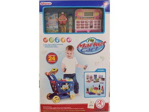 Wózek Koszyk Na Zakupy Z Produktami I Kalkulatorem