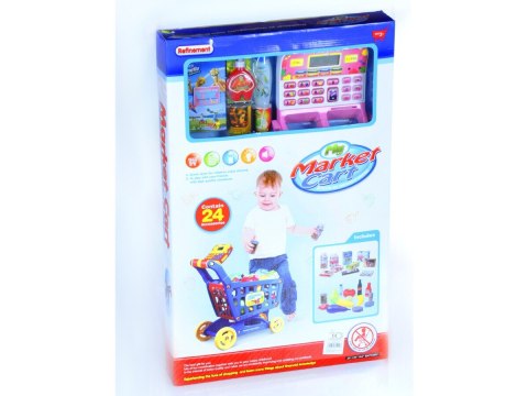 Wózek Koszyk Na Zakupy Z Produktami I Kalkulatorem Wózek Koszyk Na Zakupy Z Produktami I Kalkulatorem