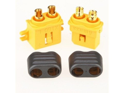 Wtyki XT60-L z osłoną i stopką - Konektor XT60-L - kompletne złącze wysokoprądowe - 1 para - AMASS Wtyki XT60-L z osłoną i stopką - Konektor XT60-L - kompletne złącze wysokoprądowe - 1 para - AMASS