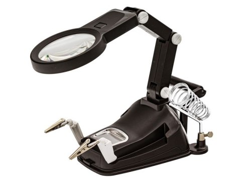 Trzecia ręka, stacja, uchwyt do lutowania + Lupa Z Podświetleniem LED Trzecia ręka, stacja, uchwyt do lutowania + Lupa Z Podświetleniem LED