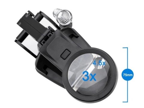 Trzecia ręka, stacja, uchwyt do lutowania + Lupa Z Podświetleniem LED Trzecia ręka, stacja, uchwyt do lutowania + Lupa Z Podświetleniem LED