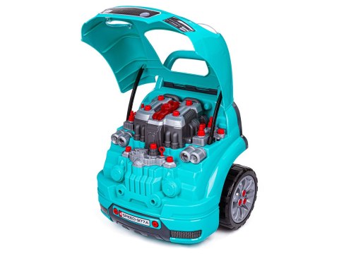 Zestaw Mechanika, Samochód Auto Silnik Do Rozkręcania, Warsztat 61 Elementów, Niebieski Porsche Zestaw Mechanika, Samochód Auto Silnik Do Rozkręcania, Warsztat 61 Elementów, Niebieski Porsche