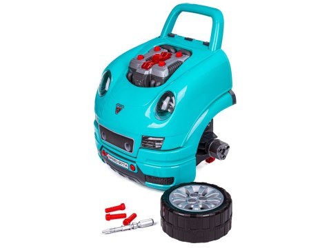 Zestaw Mechanika, Samochód Auto Silnik Do Rozkręcania, Warsztat 61 Elementów, Niebieski Porsche Zestaw Mechanika, Samochód Auto Silnik Do Rozkręcania, Warsztat 61 Elementów, Niebieski Porsche