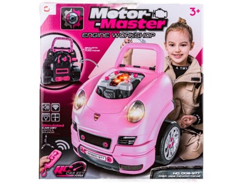 Zestaw Mechanika, Samochód Auto Silnik Do Rozkręcania, Warsztat 61 Elementów, Różowe Porsche Zestaw Mechanika, Samochód Auto Silnik Do Rozkręcania, Warsztat 61 Elementów, Różowe Porsche