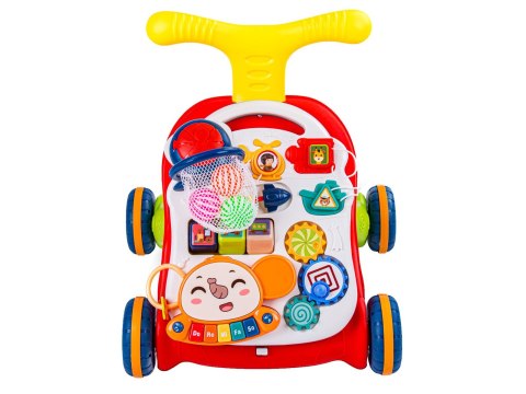 Chodzik Edukacyjny, Muzyczny Pchacz, Stolik CZERWONY Chodzik Edukacyjny, Muzyczny Pchacz, Stolik CZERWONY