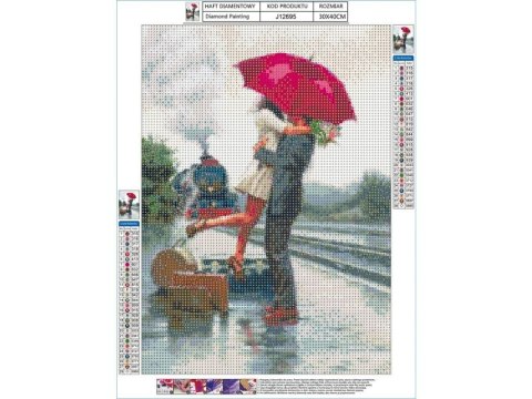 Haft Diamentowy, Obraz, Mozaika Diamentowa Diamond Painting, POŻEGNANIE NA PRZYSTANKU 30x40cm Haft Diamentowy, Obraz, Mozaika Diamentowa Diamond Painting, POŻEGNANIE NA PRZYSTANKU 30x40cm
