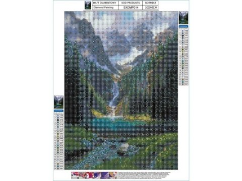 Haft Diamentowy, Obraz, Mozaika Diamentowa Diamond Painting, STAW W GÓRACH 30x40cm Haft Diamentowy, Obraz, Mozaika Diamentowa Diamond Painting, STAW W GÓRACH 30x40cm