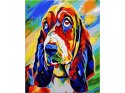 OBRAZ MALOWANIE PO NUMERACH RAMA 40x50cm BASSET HOUND - PIES W KOLORZE OBRAZ MALOWANIE PO NUMERACH RAMA 40x50cm BASSET HOUND - PIES W KOLORZE