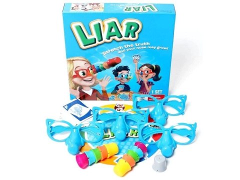 Gra Rodzinna Kłamca, Kłamczuch, LIAR, Karty, Pinokio Okulary I Nos Gra Rodzinna Kłamca, Kłamczuch, LIAR, Karty, Pinokio Okulary I Nos