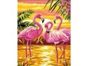 Haft Diamentowy, Obraz, Mozaika Diamentowa Diamond Painting, RÓŻOWE FLAMINGI 30x40cm Haft Diamentowy, Obraz, Mozaika Diamentowa Diamond Painting, RÓŻOWE FLAMINGI 30x40cm