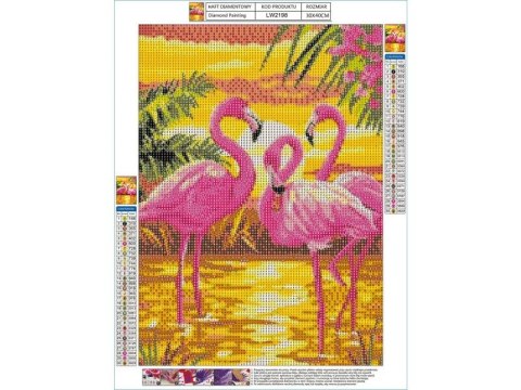 Haft Diamentowy, Obraz, Mozaika Diamentowa Diamond Painting, RÓŻOWE FLAMINGI 30x40cm Haft Diamentowy, Obraz, Mozaika Diamentowa Diamond Painting, RÓŻOWE FLAMINGI 30x40cm