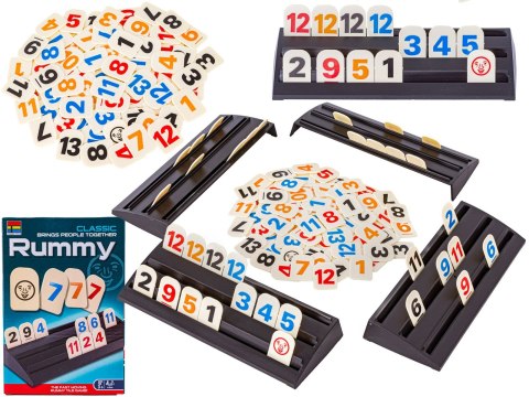 Gra Logiczna RUMMY, Edukacyjna Układanka Liczbowa Gra Logiczna RUMMY, Edukacyjna Układanka Liczbowa