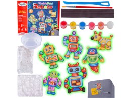 Kreatywny Zestaw Stwórz Magnes, Odlew DIY WESOŁE ROBOTY, GLOW Zrób To Sam