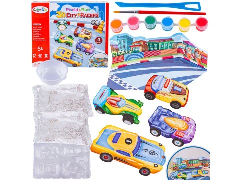 Kreatywny Zestaw Stwórz Odlew DIY MIEJSKIE WYŚCIGÓWKI, AUTA 3D, CITY RACERS 4 Sztuki Zrób To Sam Kreatywny Zestaw Stwórz Odlew DIY MIEJSKIE WYŚCIGÓWKI, AUTA 3D, CITY RACERS 4 Sztuki Zrób To Sam