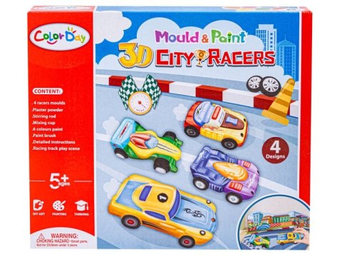Kreatywny Zestaw Stwórz Odlew DIY MIEJSKIE WYŚCIGÓWKI, AUTA 3D, CITY RACERS 4 Sztuki Zrób To Sam Kreatywny Zestaw Stwórz Odlew DIY MIEJSKIE WYŚCIGÓWKI, AUTA 3D, CITY RACERS 4 Sztuki Zrób To Sam