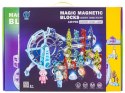 Świecące Klocki Magnetyczne, Tor Kulkowy Dla Kulek 120 Elementów Kulodrom Świecące Klocki Magnetyczne, Tor Kulkowy Dla Kulek 120 Elementów Kulodrom