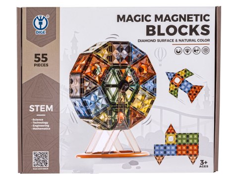 Konstrukcyjne Klocki Magnetyczne 55 Elementów Konstrukcyjne Klocki Magnetyczne 55 Elementów