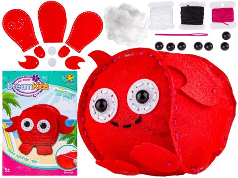Kreatywny Zestaw Wyszywanka, Maskotka, Pluszak Do Szycia Zwierzęta Morskie KRAB Kreatywny Zestaw Wyszywanka, Maskotka, Pluszak Do Szycia Zwierzęta Morskie KRAB