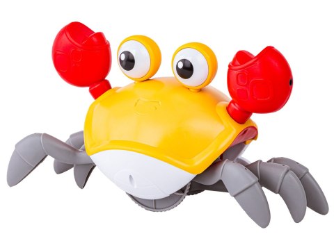 Uciekający Pełzający Krab, Interaktywna Zabawka, Świeci, Gra melodie Robot ŻÓŁTY Uciekający Pełzający Krab, Interaktywna Zabawka, Świeci, Gra melodie Robot ŻÓŁTY