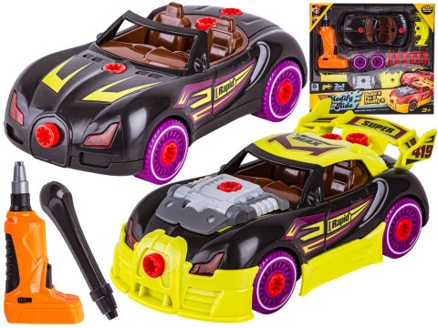 Sportowy Samochód do rozkręcania i skręcania 2w1 TUNING + Wkrętarka Sportowy Samochód do rozkręcania i skręcania 2w1 TUNING + Wkrętarka