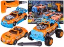 Sportowy, Terenowy Samochód do rozkręcania i skręcania 3w1 TUNING + Wkrętarka, Monster Truck Sportowy, Terenowy Samochód do rozkręcania i skręcania 3w1 TUNING + Wkrętarka, Monster Truck