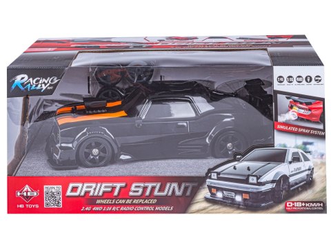 DUŻY Samochód Do Driftu Auto RC Drift 1:16 2,4 GHz PARA DYM Czarny Dodge 4WD LED DUŻY Samochód Do Driftu Auto RC Drift 1:16 2,4 GHz PARA DYM Czarny Dodge 4WD LED