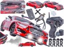 DUŻY Samochód Do Driftu Auto RC Drift 1:16 2,4 GHz PARA DYM Mustang 4WD Czerwony LED DUŻY Samochód Do Driftu Auto RC Drift 1:16 2,4 GHz PARA DYM Mustang 4WD Czerwony LED
