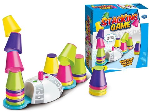 Edukacyjna gra zręcznościowa "Stacking Game", Zbuduj wieżę, Układanka, Kolorowe kubeczki Edukacyjna gra zręcznościowa "Stacking Game", Zbuduj wieżę, Układanka, Kolorowe kubeczki