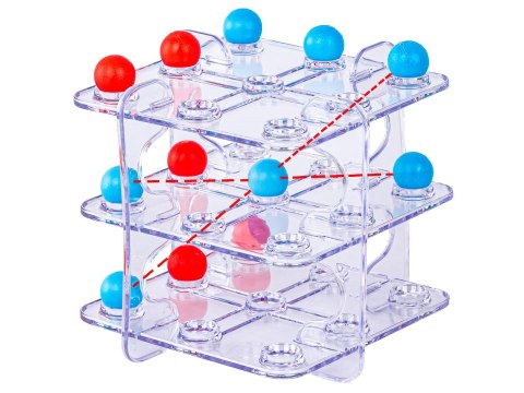 Gra logiczna TIC TAC TOE Układanka Łamigłówka, Kółko Krzyżyk 3D, 3 w Rzędzie Gra logiczna TIC TAC TOE Układanka Łamigłówka, Kółko Krzyżyk 3D, 3 w Rzędzie