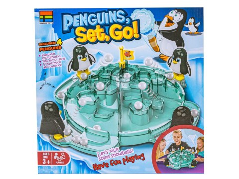 Rodzinna gra zręcznościowa, planszowa PINGWINKOWE PIŁKARZYKI, Piłka nożna "Penguins, Set, Go!" Rodzinna gra zręcznościowa, planszowa PINGWINKOWE PIŁKARZYKI, Piłka nożna "Penguins, Set, Go!"