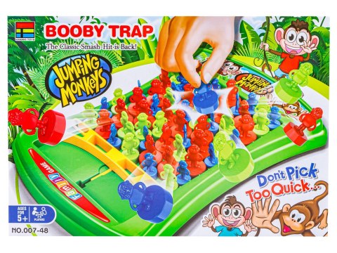 Zabawna Gra Zręcznościowa PUŁAPKA ZBIJAK "Booby Trap" Skaczące Małpki Zabawna Gra Zręcznościowa PUŁAPKA ZBIJAK "Booby Trap" Skaczące Małpki