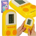 Gra elektroniczna zręcznościowa mini konsola przenośna kieszonkowa tetris żółty