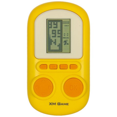 Gra elektroniczna zręcznościowa mini konsola przenośna kieszonkowa tetris żółty Gra elektroniczna zręcznościowa mini konsola przenośna kieszonkowa tetris żółty