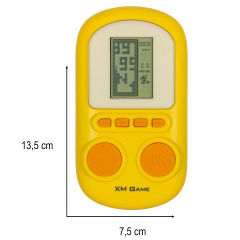 Gra elektroniczna zręcznościowa mini konsola przenośna kieszonkowa tetris żółty Gra elektroniczna zręcznościowa mini konsola przenośna kieszonkowa tetris żółty