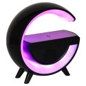 Lampka LED Gamingowa RGB głośnik ładowarka indukcyjna czarna Lampka LED Gamingowa RGB głośnik ładowarka indukcyjna czarna