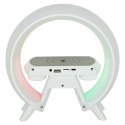 Lampka LED Gamingowa RGB głośnik ładowarka indukcyjna radio budzik zegar Lampka LED Gamingowa RGB głośnik ładowarka indukcyjna radio budzik zegar