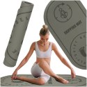 Mata fitness do ćwiczeń jogi skakania na skakance wygłuszająca antypoślizgowa 125x61,5x0,6 cm szara Mata fitness do ćwiczeń jogi skakania na skakance wygłuszająca antypoślizgowa 125x61,5x0,6 cm szara
