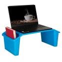 Stolik pod laptopa z organizerem podróżny samochodowy dla dzieci z kieszeniami śniadaniowy podstawka przenośny stabilny niebiesk Stolik pod laptopa z organizerem podróżny samochodowy dla dzieci z kieszeniami śniadaniowy podstawka przenośny stabilny niebiesk