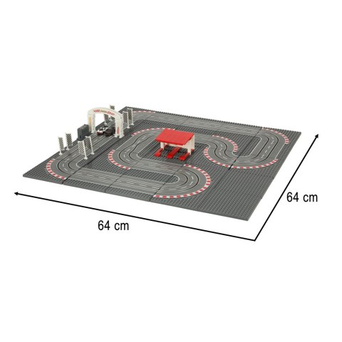 Tor wyścigowy samochodowy elektryczny policyjny 2 auta autka kontrolery zakręty klocki konstrukcyjne GD-03 Tor wyścigowy samochodowy elektryczny policyjny 2 auta autka kontrolery zakręty klocki konstrukcyjne GD-03