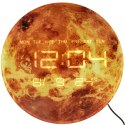 Zegar ścienny planeta mars z wyświetlaczem LED 32 cm pomarańczowy Zegar ścienny planeta mars z wyświetlaczem LED 32 cm pomarańczowy