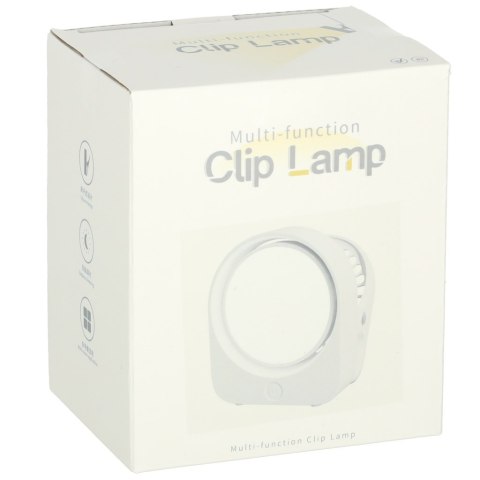 Lampka nocna z klipsem bezprzewodowa biurkowa do czytania biała Lampka nocna z klipsem bezprzewodowa biurkowa do czytania biała